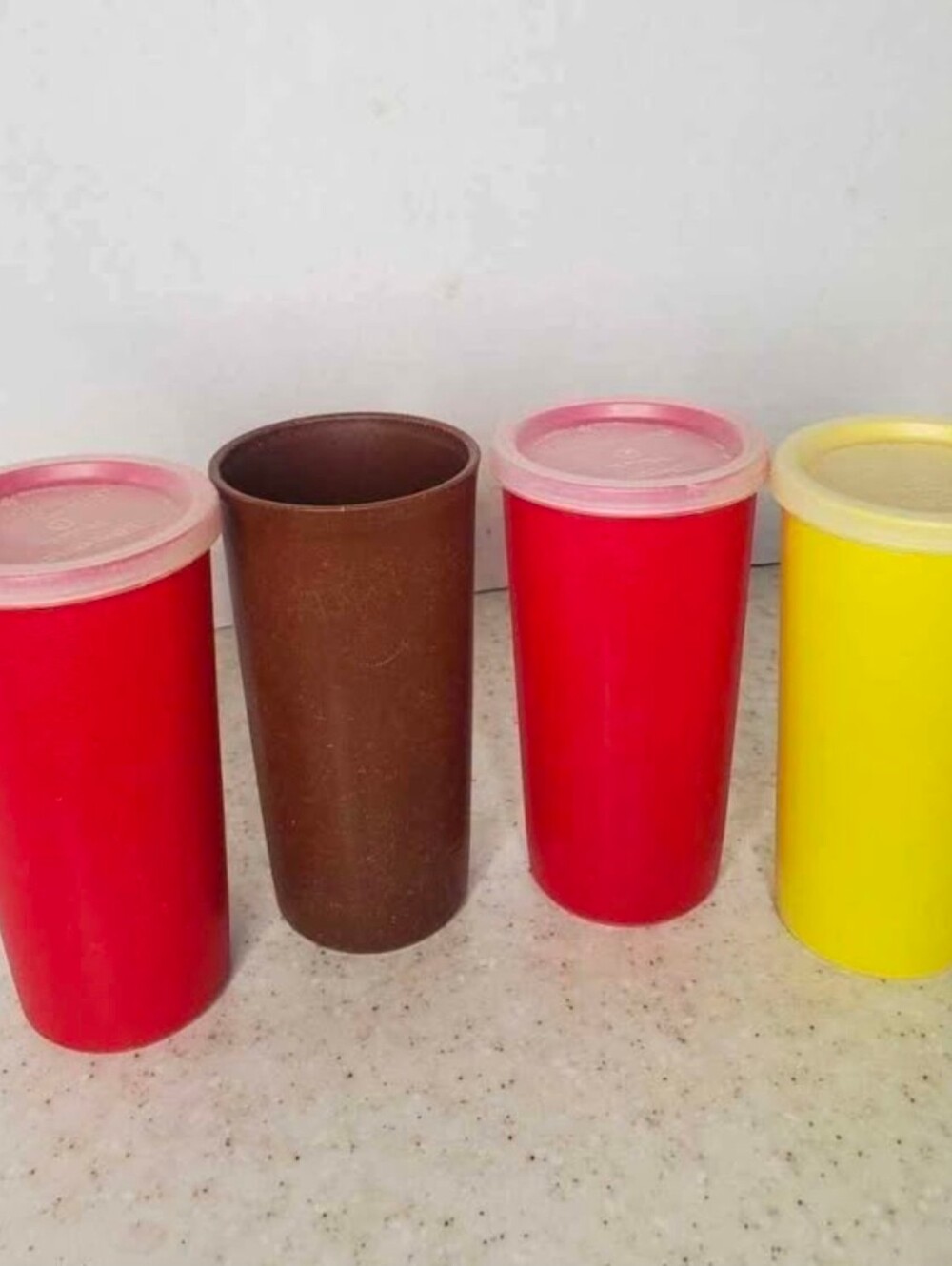 Vintage Tupperware Millionaire Line Small Tumblers with Lids